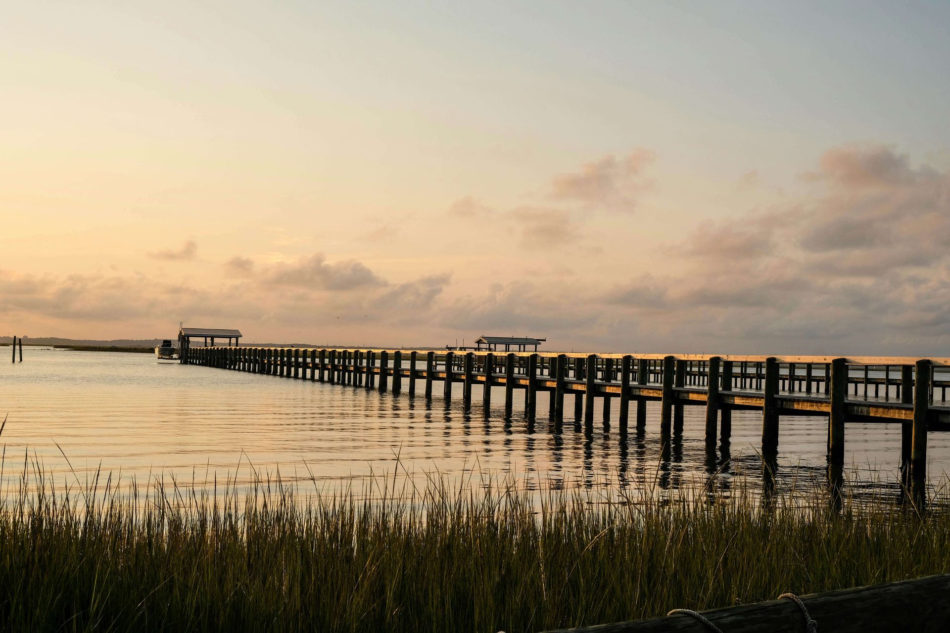Pier over a Chesapeake Bay waterway
