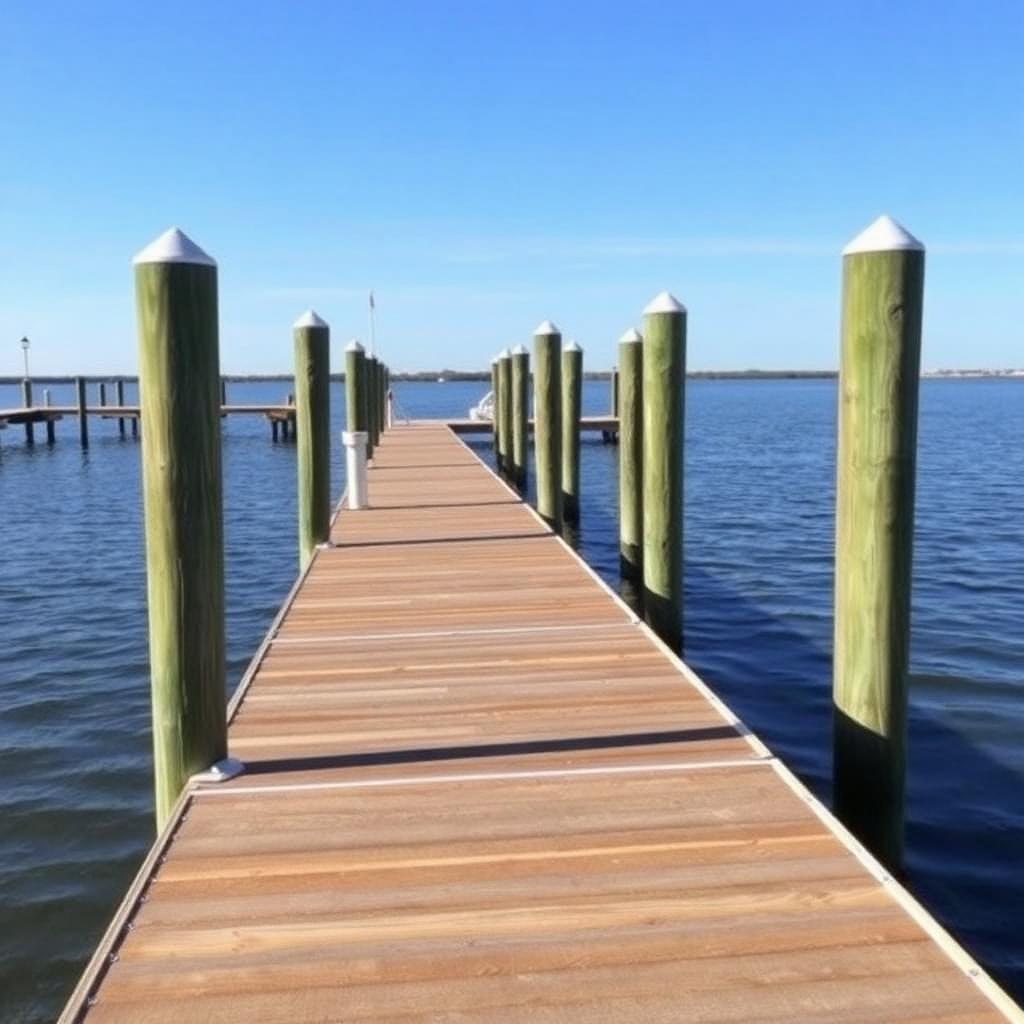 Composite and wood dock decking in Virginia Beach
